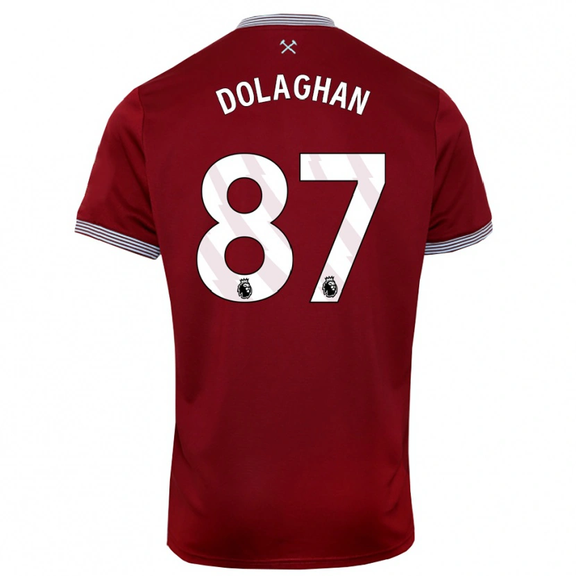 Danxen Herren Brad Dolaghan #87 Burgunderrot Weiß Heimtrikot Trikot 2025/26 T-Shirt Schweiz