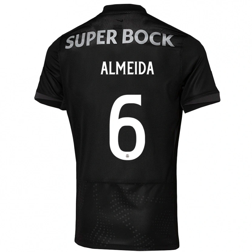 Danxen Herren Martim Almeida #6 Schwarz Weiß Auswärtstrikot Trikot 2025/26 T-Shirt Schweiz
