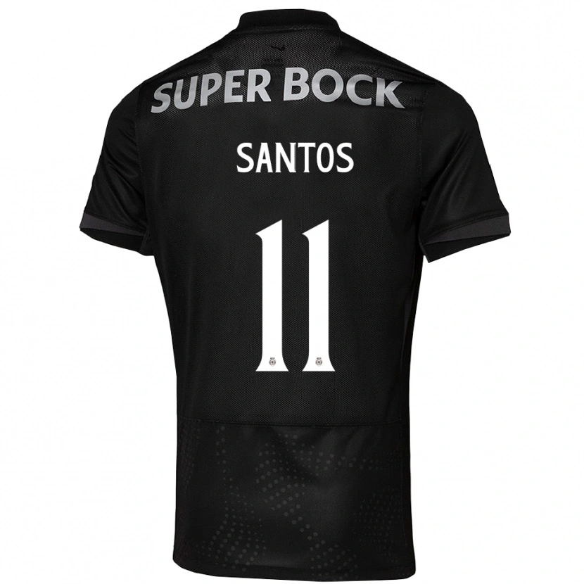 Danxen Herren Nuno Santos #11 Schwarz Weiß Auswärtstrikot Trikot 2025/26 T-Shirt Schweiz