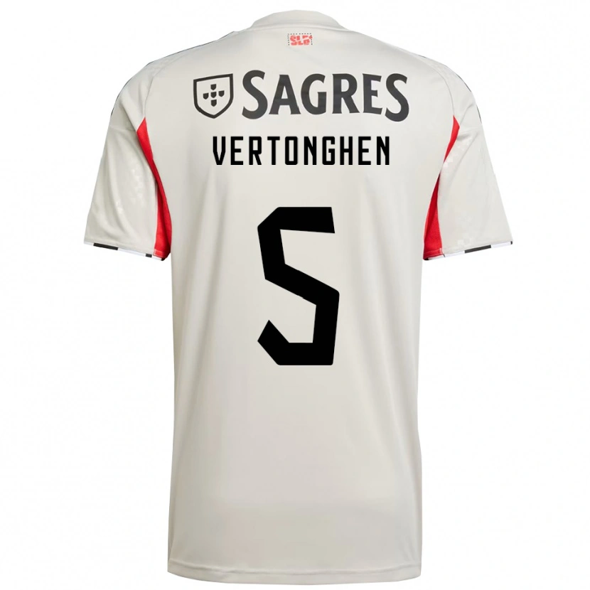 Danxen Herren Jan Vertonghen #5 Creme Weiß Rot Auswärtstrikot Trikot 2025/26 T-Shirt Schweiz