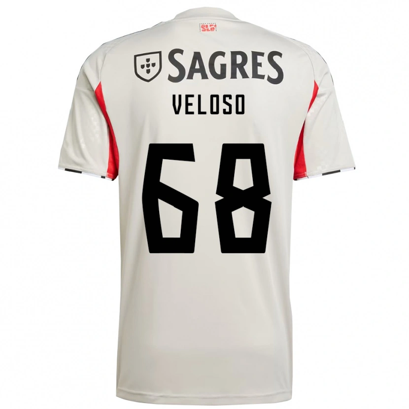 Danxen Herren João Veloso #68 Creme Weiß Rot Auswärtstrikot Trikot 2025/26 T-Shirt Schweiz