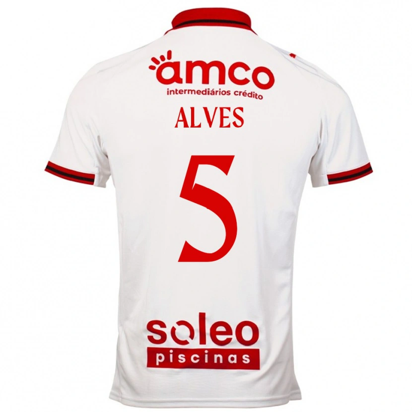 Danxen Herren Eduardo Alves #5 Weiß Rot Auswärtstrikot Trikot 2025/26 T-Shirt Schweiz