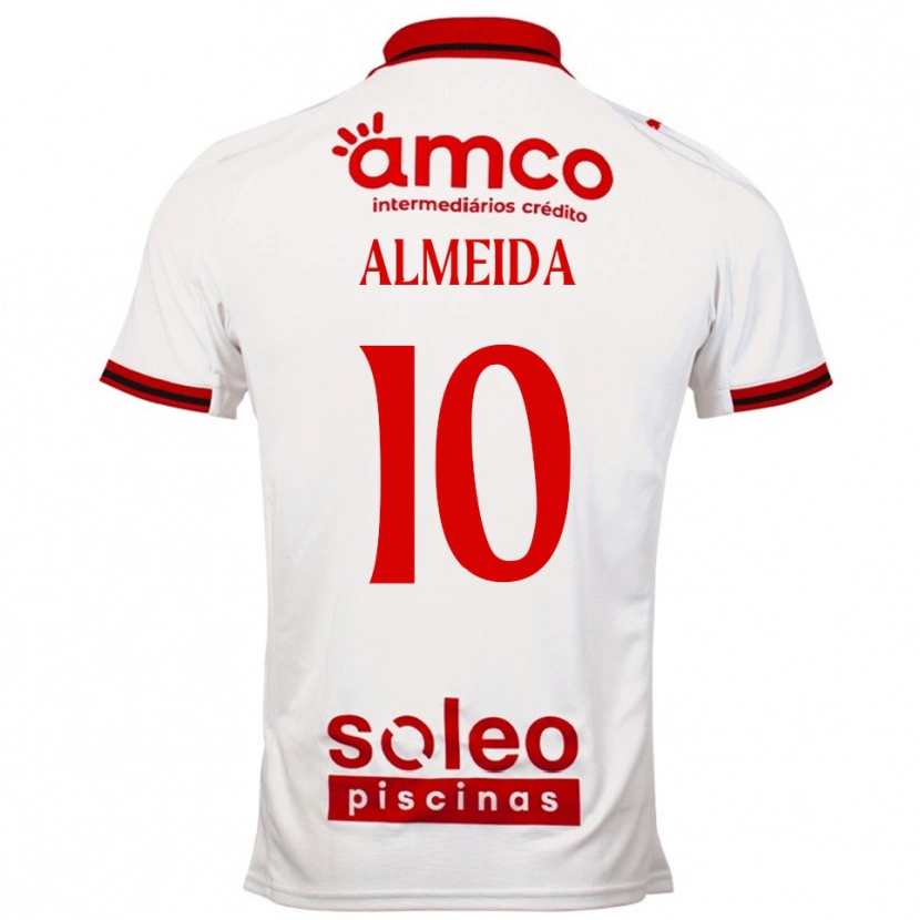 Danxen Herren Vitória Almeida #10 Weiß Rot Auswärtstrikot Trikot 2025/26 T-Shirt Schweiz