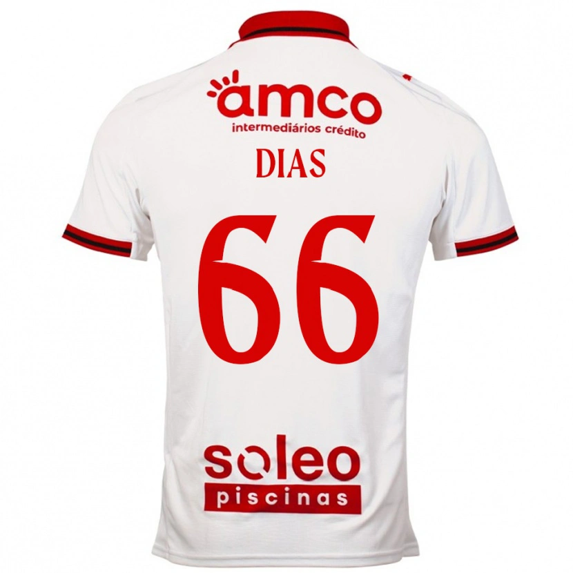 Danxen Herren Gonçalo Dias #66 Weiß Rot Auswärtstrikot Trikot 2025/26 T-Shirt Schweiz