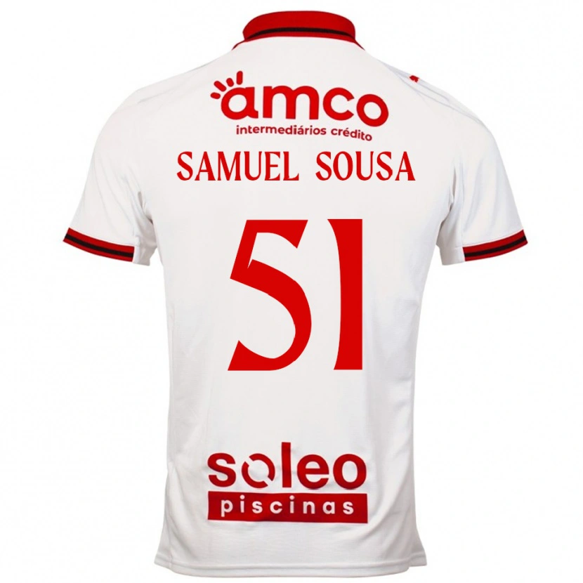 Danxen Herren Samu Sousa #51 Weiß Rot Auswärtstrikot Trikot 2025/26 T-Shirt Schweiz