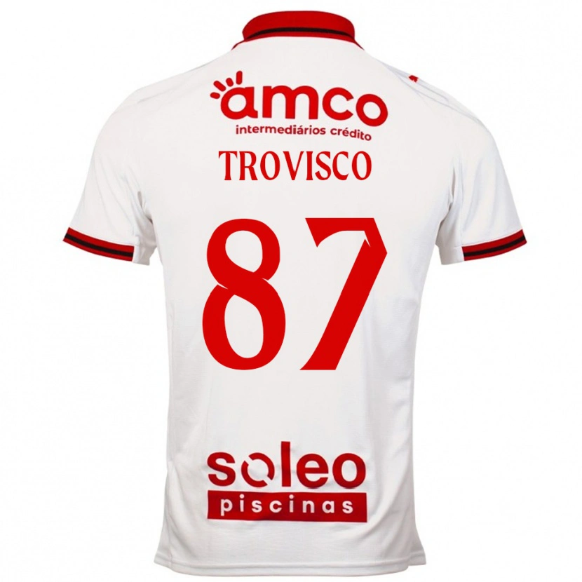 Danxen Herren João Trovisco #87 Weiß Rot Auswärtstrikot Trikot 2025/26 T-Shirt Schweiz