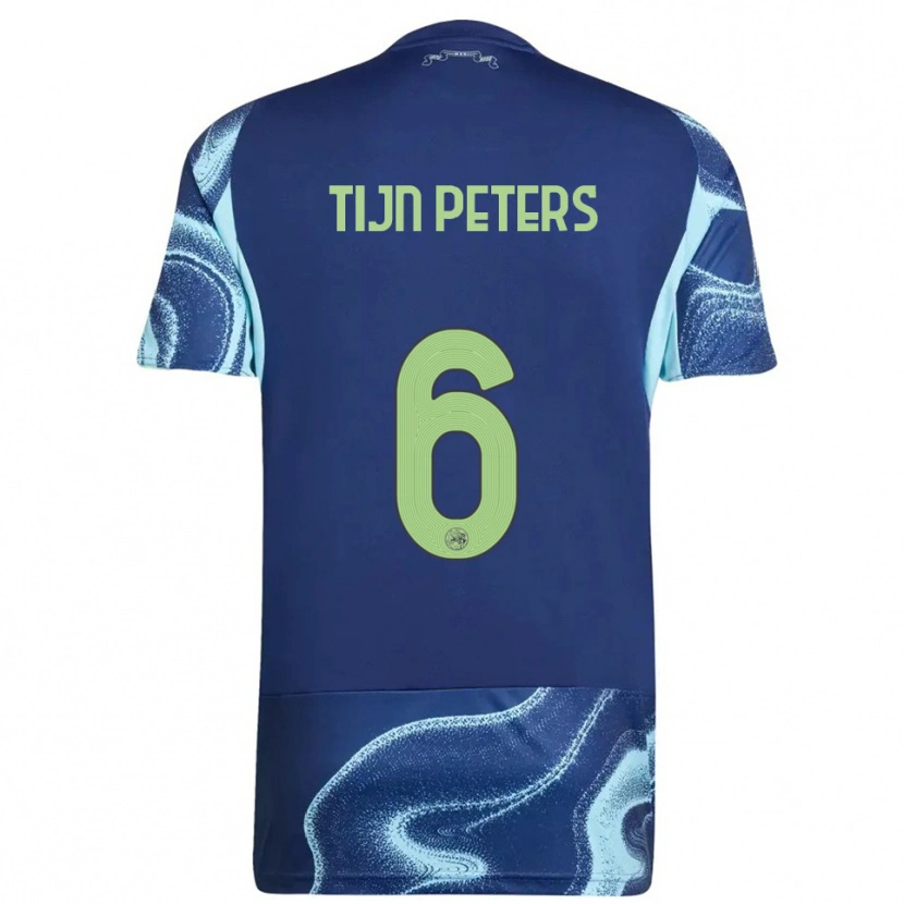 Danxen Herren Tijn Peters #6 Marine Himmelblau Auswärtstrikot Trikot 2025/26 T-Shirt Schweiz