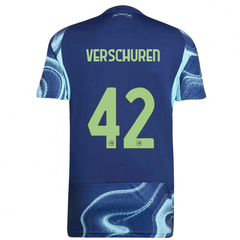 Danxen Herren Nick Verschuren #42 Marine Himmelblau Auswärtstrikot Trikot 2025/26 T-Shirt Schweiz