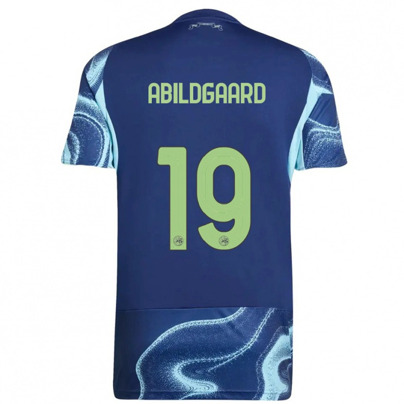Danxen Herren Lasse Abildgaard #19 Marine Himmelblau Auswärtstrikot Trikot 2025/26 T-Shirt Schweiz