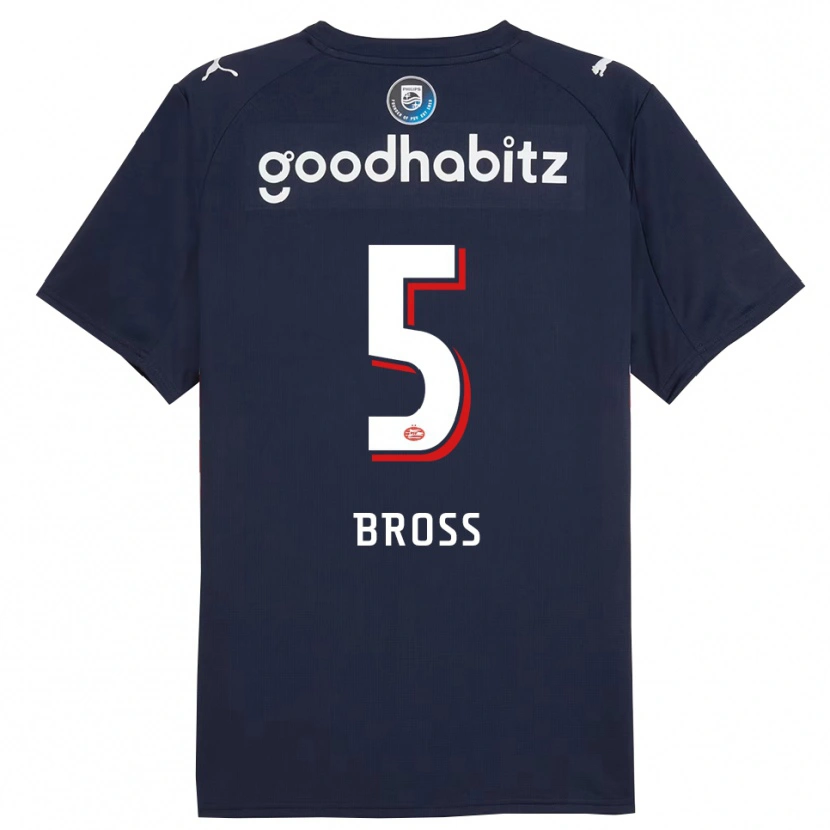 Danxen Herren Melanie Bross #5 Marine Weiß Auswärtstrikot Trikot 2025/26 T-Shirt Schweiz
