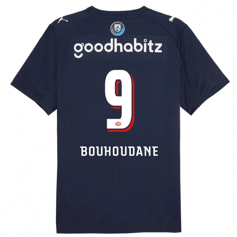 Danxen Herren Sami Bouhoudane #9 Marine Weiß Auswärtstrikot Trikot 2025/26 T-Shirt Schweiz