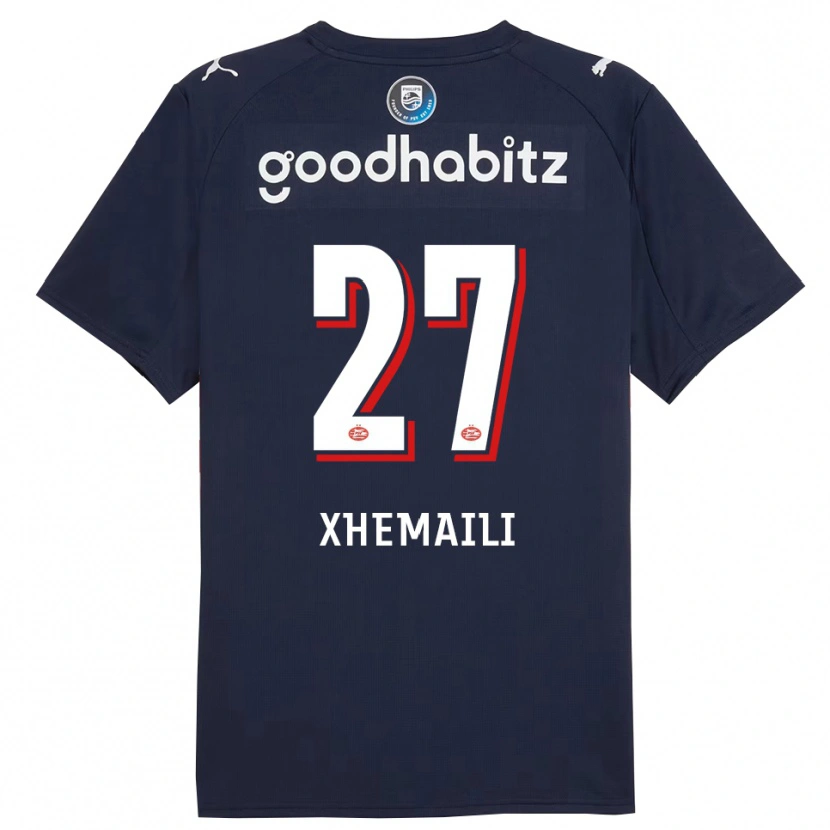 Danxen Herren Riola Xhemaili #27 Marine Weiß Auswärtstrikot Trikot 2025/26 T-Shirt Schweiz