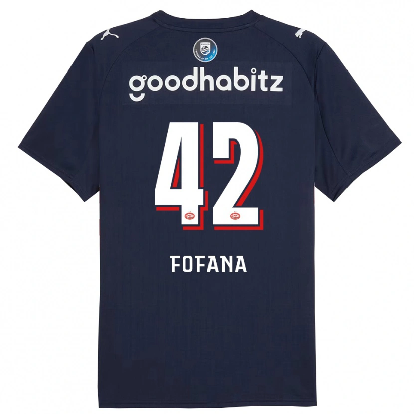 Danxen Herren Fode Fofana #42 Marine Weiß Auswärtstrikot Trikot 2025/26 T-Shirt Schweiz