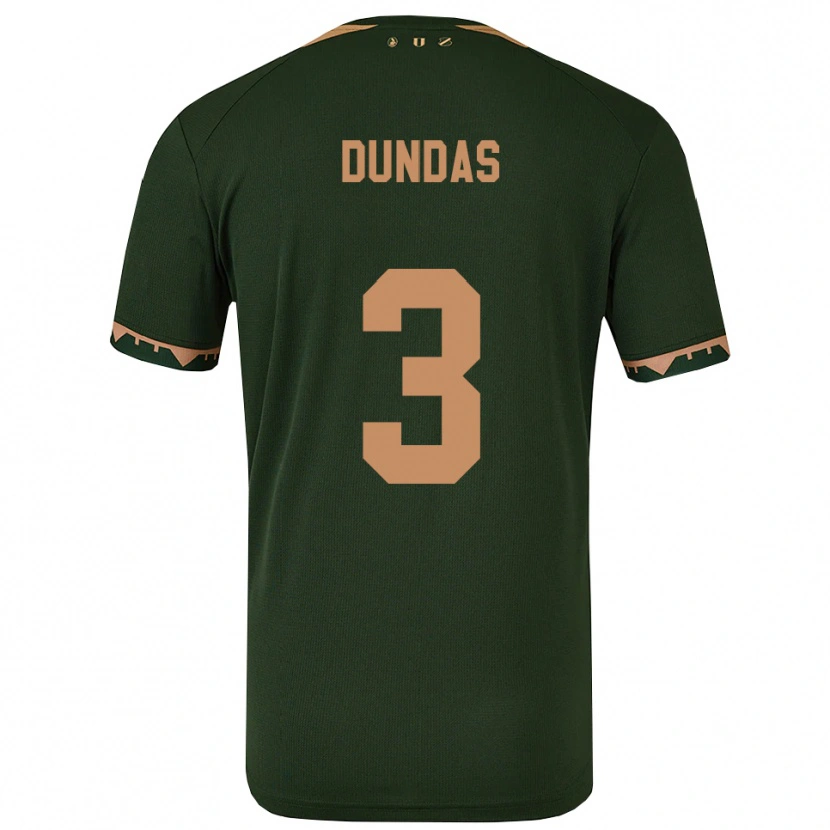 Danxen Herren Noa Dundas #3 Grün Gold Auswärtstrikot Trikot 2025/26 T-Shirt Schweiz