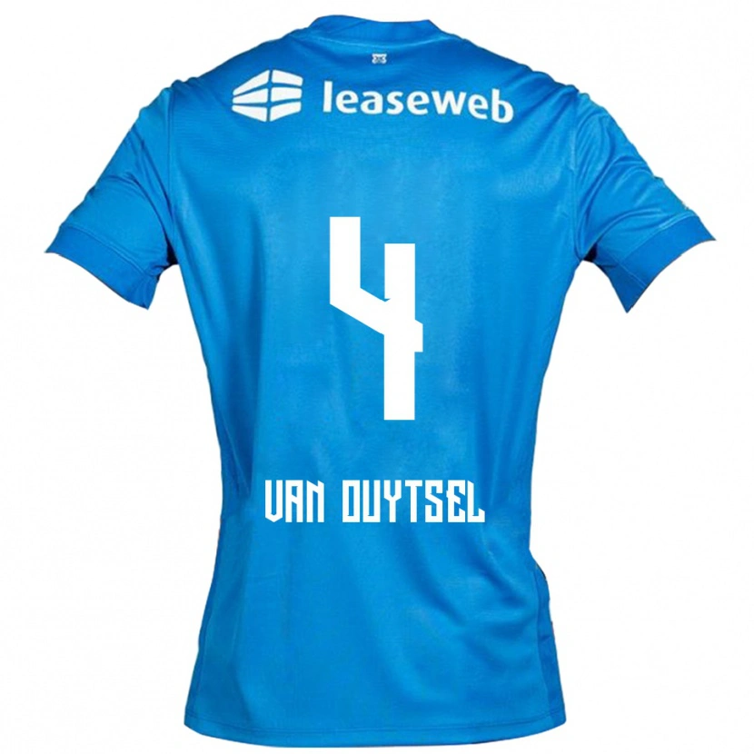 Danxen Herren Kevin Van Ouytsel #4 Blau Weiß Auswärtstrikot Trikot 2025/26 T-Shirt Schweiz