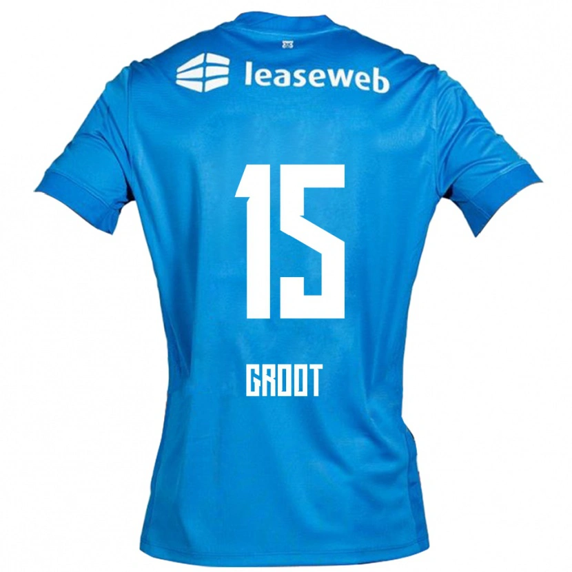 Danxen Herren Pleun Groot #15 Blau Weiß Auswärtstrikot Trikot 2025/26 T-Shirt Schweiz