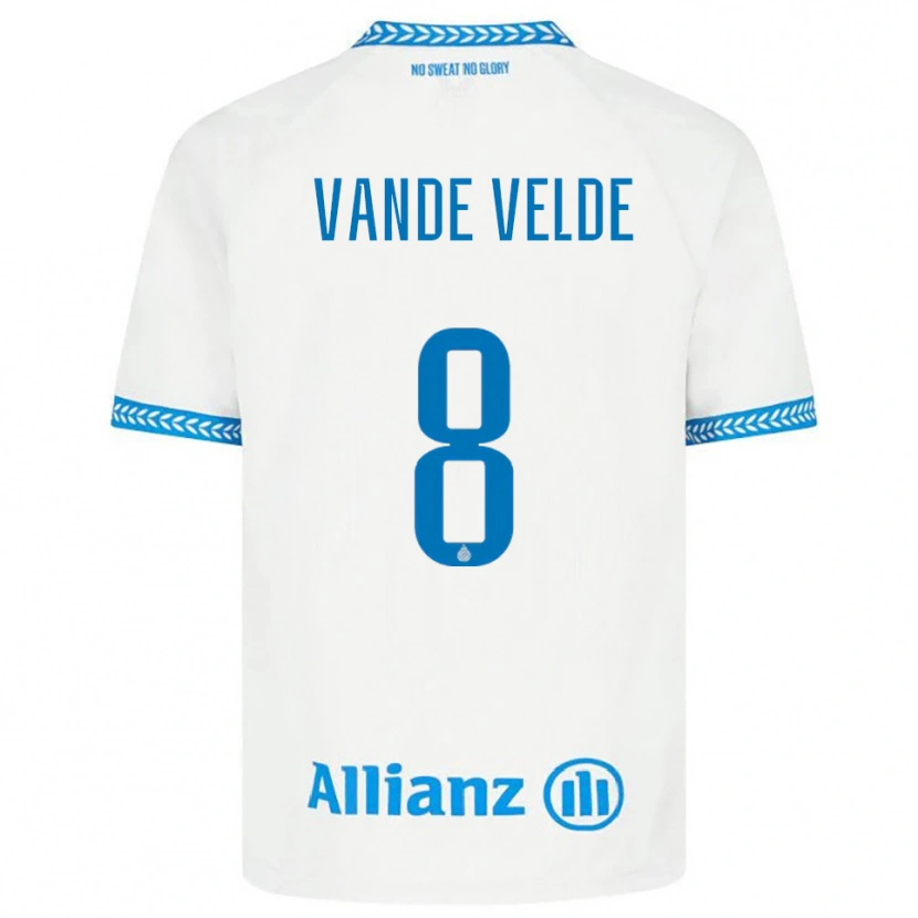 Danxen Herren Chloé Vande Velde #8 Blau Weiß Auswärtstrikot Trikot 2025/26 T-Shirt Schweiz