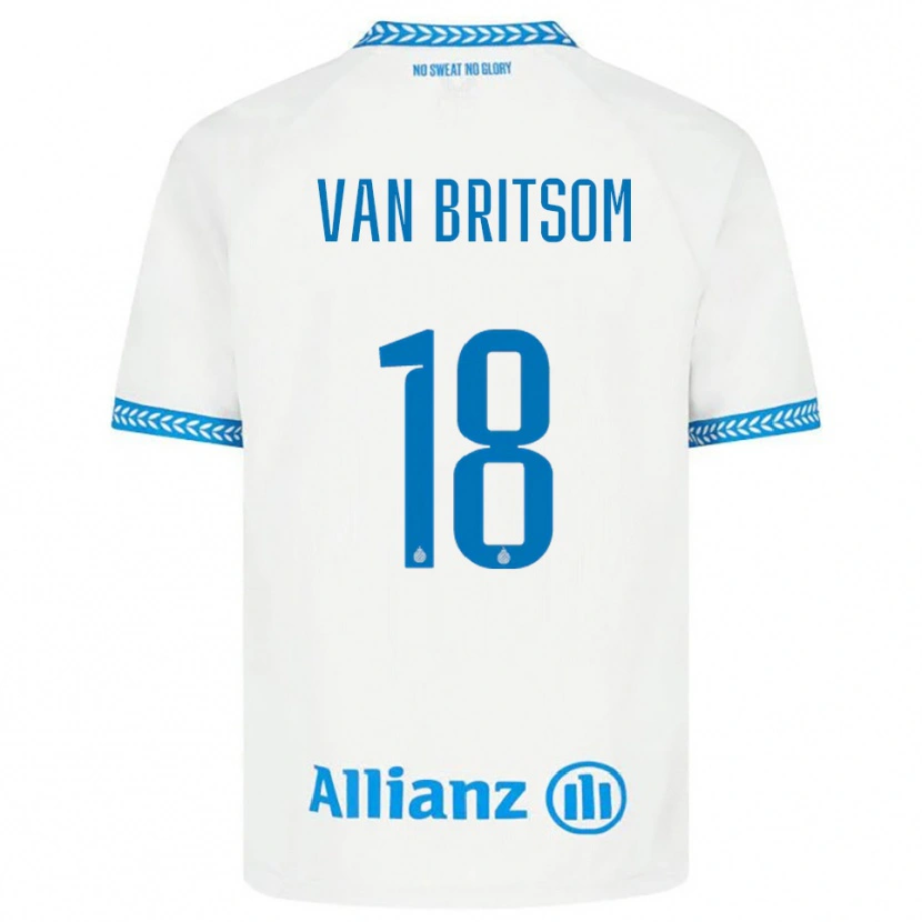 Danxen Herren Jakke Van Britsom #18 Blau Weiß Auswärtstrikot Trikot 2025/26 T-Shirt Schweiz
