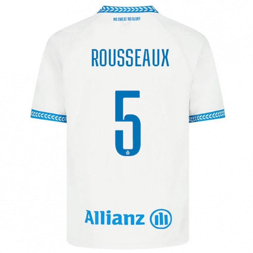 Danxen Herren Luca Rousseaux #5 Blau Weiß Auswärtstrikot Trikot 2025/26 T-Shirt Schweiz