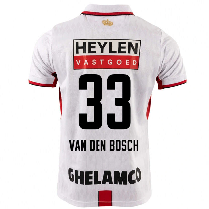 Danxen Herren Zeno Van Den Bosch #33 Weiß Rot Auswärtstrikot Trikot 2025/26 T-Shirt Schweiz