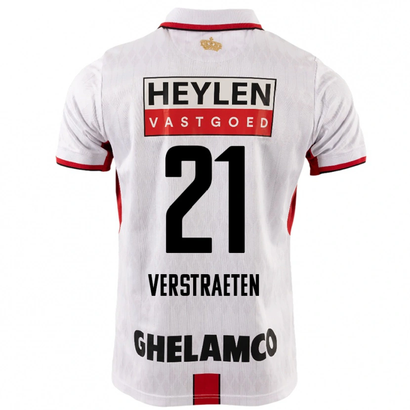 Danxen Herren Andreas Verstraeten #21 Weiß Rot Auswärtstrikot Trikot 2025/26 T-Shirt Schweiz