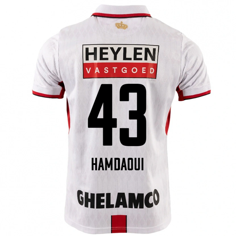 Danxen Herren Youssef Hamdaoui #43 Weiß Rot Auswärtstrikot Trikot 2025/26 T-Shirt Schweiz