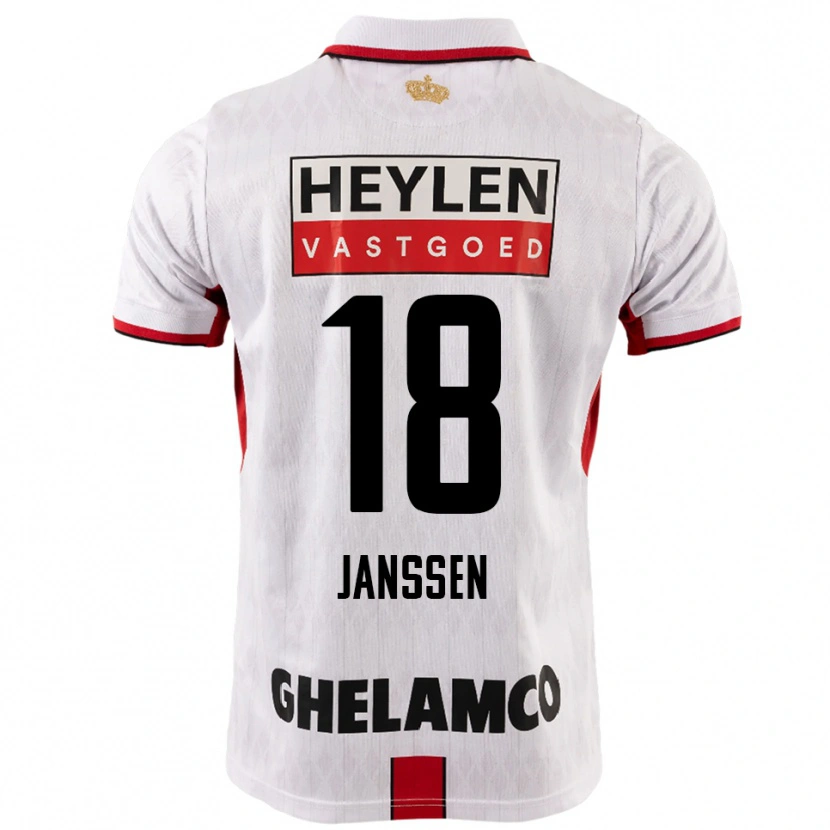 Danxen Herren Vincent Janssen #18 Weiß Rot Auswärtstrikot Trikot 2025/26 T-Shirt Schweiz