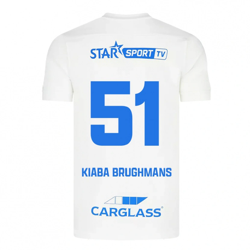 Danxen Herren Lucca Brughmans #51 Weiß Blau Auswärtstrikot Trikot 2025/26 T-Shirt Schweiz