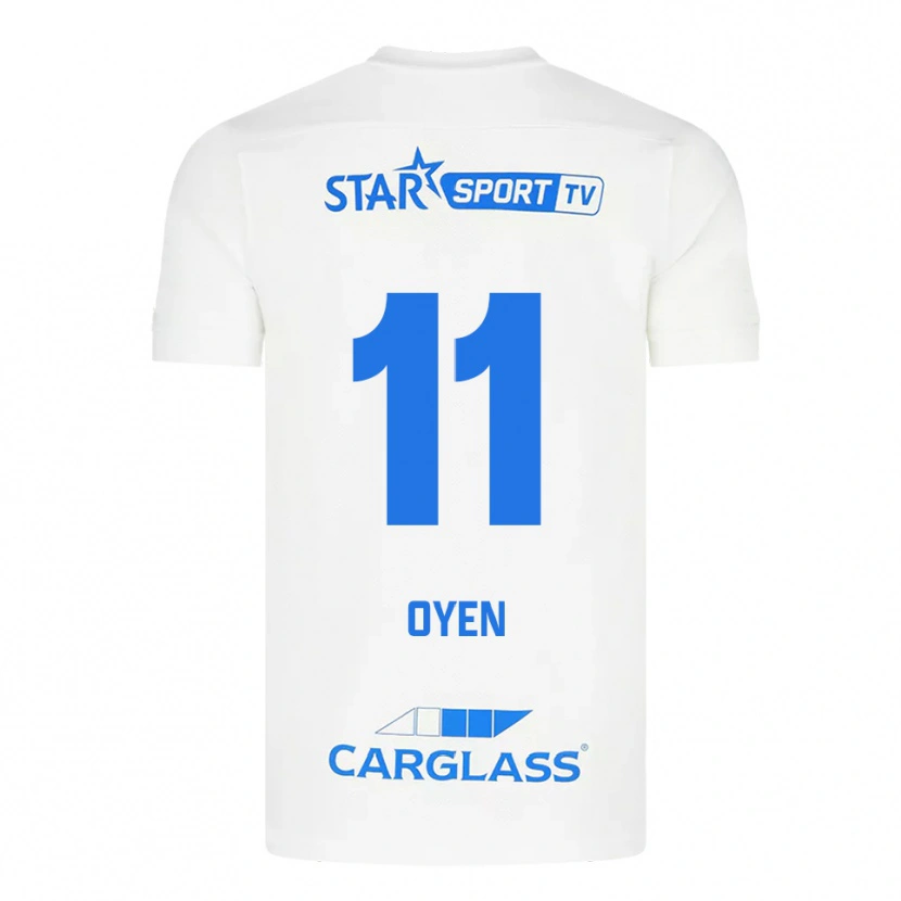Danxen Herren Luca Oyen #11 Weiß Blau Auswärtstrikot Trikot 2025/26 T-Shirt Schweiz