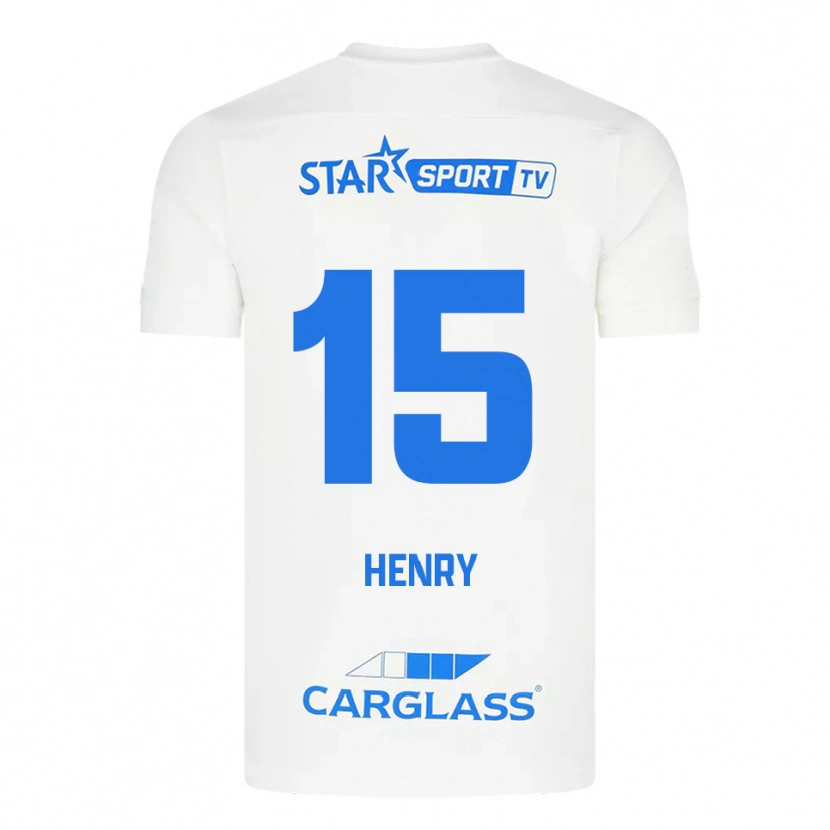 Danxen Herren Zion Henry #15 Weiß Blau Auswärtstrikot Trikot 2025/26 T-Shirt Schweiz