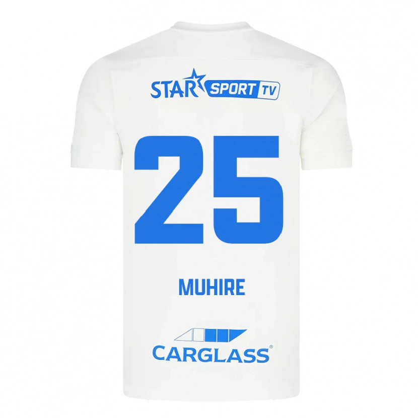 Danxen Herren Ian-Confiance Muhire #25 Weiß Blau Auswärtstrikot Trikot 2025/26 T-Shirt Schweiz