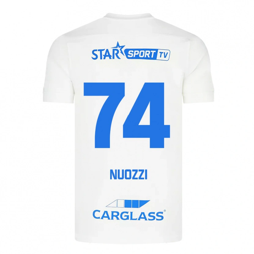 Danxen Herren Cédric Nuozzi #74 Weiß Blau Auswärtstrikot Trikot 2025/26 T-Shirt Schweiz