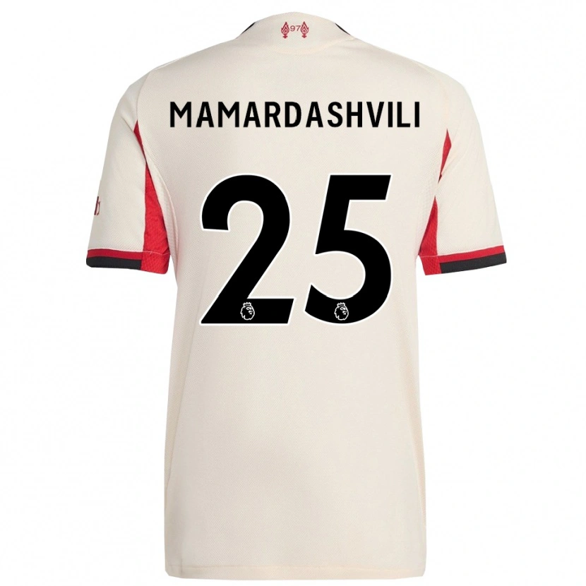 Danxen Herren Giorgi Mamardashvili #25 Weiß Schwarz Auswärtstrikot Trikot 2025/26 T-Shirt Schweiz