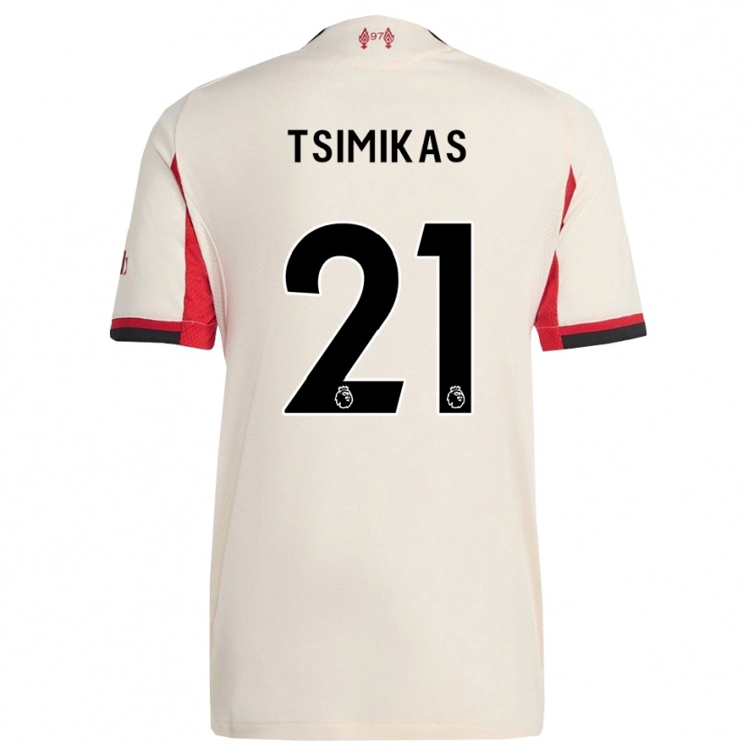 Danxen Herren Konstantinos Tsimikas #21 Weiß Schwarz Auswärtstrikot Trikot 2025/26 T-Shirt Schweiz