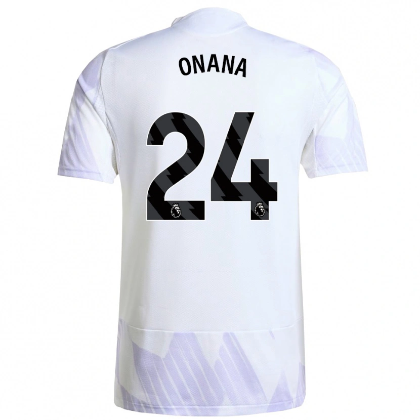 Danxen Herren André Onana #24 Weiß Lila Lila Auswärtstrikot Trikot 2025/26 T-Shirt Schweiz