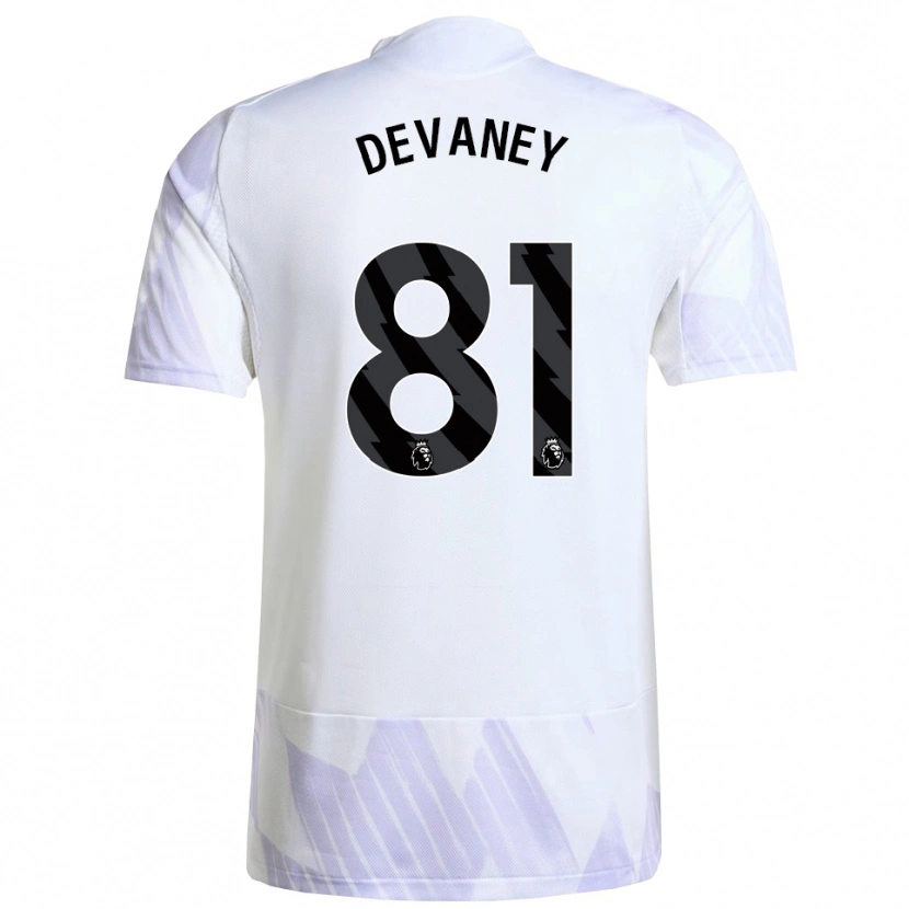 Danxen Herren Jacob Devaney #81 Weiß Lila Lila Auswärtstrikot Trikot 2025/26 T-Shirt Schweiz