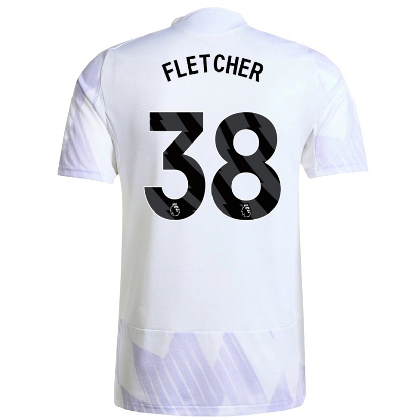 Danxen Herren Jack Fletcher #38 Weiß Lila Lila Auswärtstrikot Trikot 2025/26 T-Shirt Schweiz