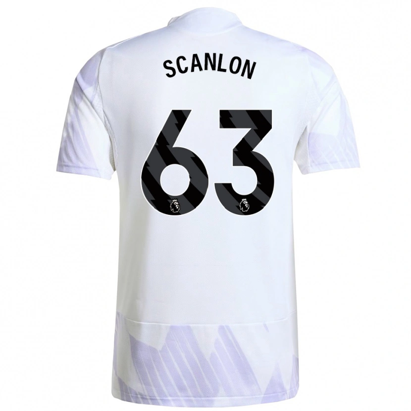 Danxen Herren James Scanlon #63 Weiß Lila Lila Auswärtstrikot Trikot 2025/26 T-Shirt Schweiz