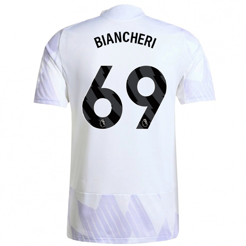 Danxen Herren Gabriele Biancheri #69 Weiß Lila Lila Auswärtstrikot Trikot 2025/26 T-Shirt Schweiz