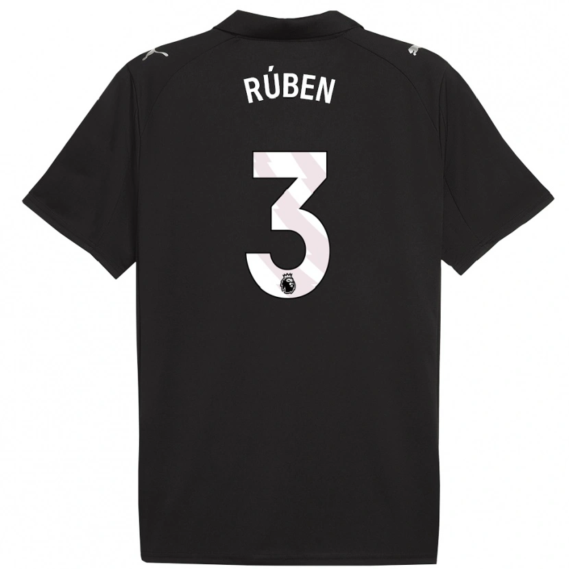 Danxen Herren Rúben Dias #3 Schwarz Weiß Auswärtstrikot Trikot 2025/26 T-Shirt Schweiz