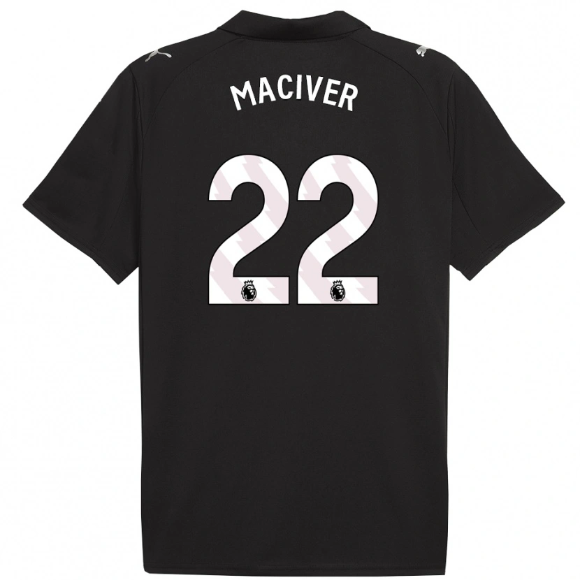 Danxen Herren Sandy Maciver #22 Schwarz Weiß Auswärtstrikot Trikot 2025/26 T-Shirt Schweiz