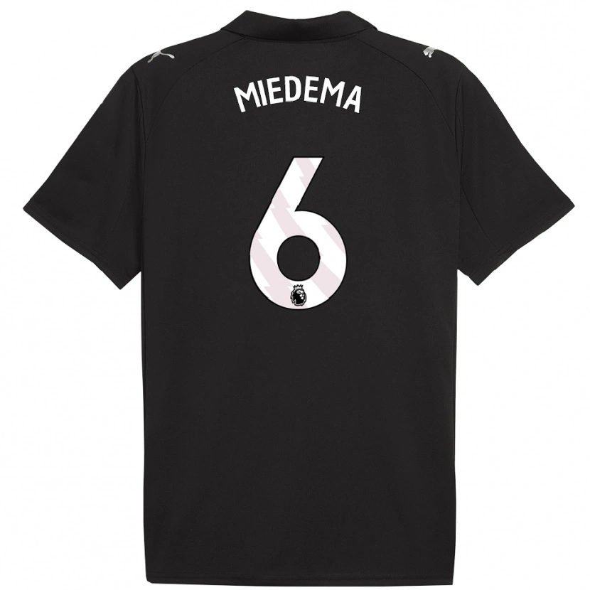 Danxen Herren Vivianne Miedema #6 Schwarz Weiß Auswärtstrikot Trikot 2025/26 T-Shirt Schweiz