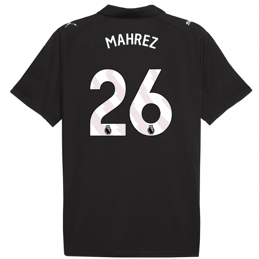 Danxen Herren Riyad Mahrez #26 Schwarz Weiß Auswärtstrikot Trikot 2025/26 T-Shirt Schweiz
