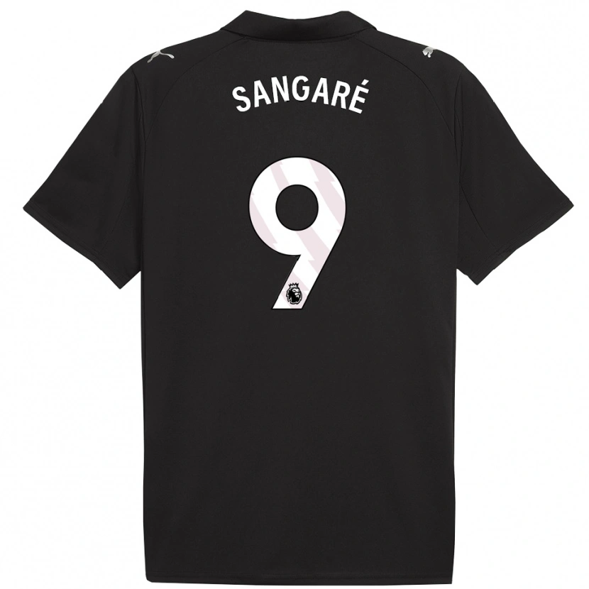 Danxen Herren Mahamadou Sangaré #9 Schwarz Weiß Auswärtstrikot Trikot 2025/26 T-Shirt Schweiz