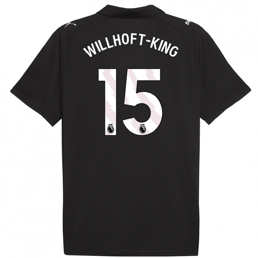 Danxen Herren Han Willhoft-King #15 Schwarz Weiß Auswärtstrikot Trikot 2025/26 T-Shirt Schweiz