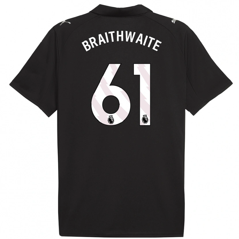 Danxen Herren Kaden Braithwaite #61 Schwarz Weiß Auswärtstrikot Trikot 2025/26 T-Shirt Schweiz