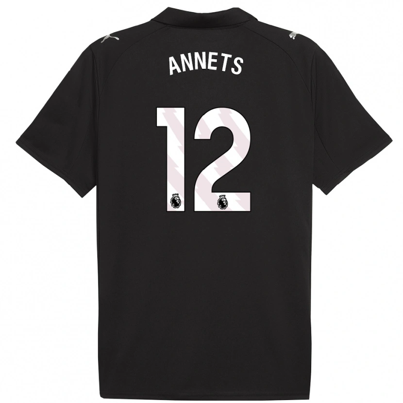 Danxen Herren Eve Annets #12 Schwarz Weiß Auswärtstrikot Trikot 2025/26 T-Shirt Schweiz