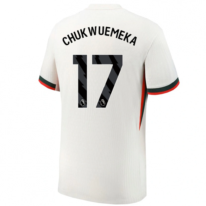 Danxen Herren Carney Chukwuemeka #17 Weiß Grün Auswärtstrikot Trikot 2025/26 T-Shirt Schweiz