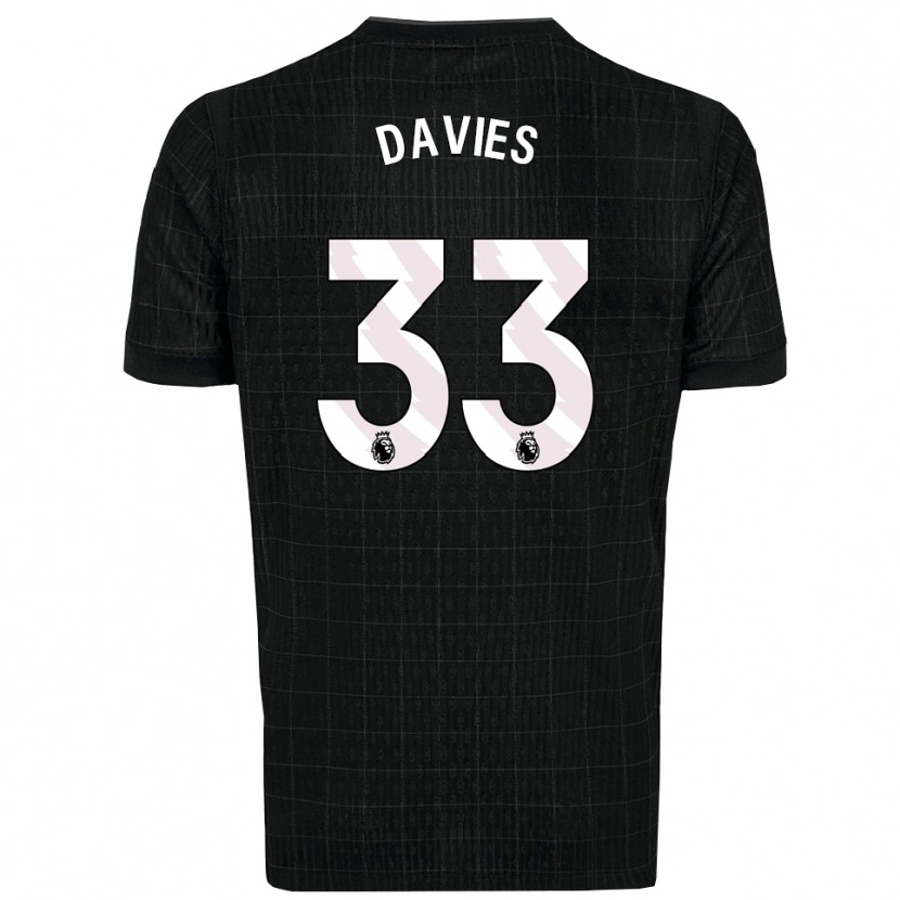 Danxen Herren Ben Davies #33 Schwarz Grau Auswärtstrikot Trikot 2025/26 T-Shirt Schweiz