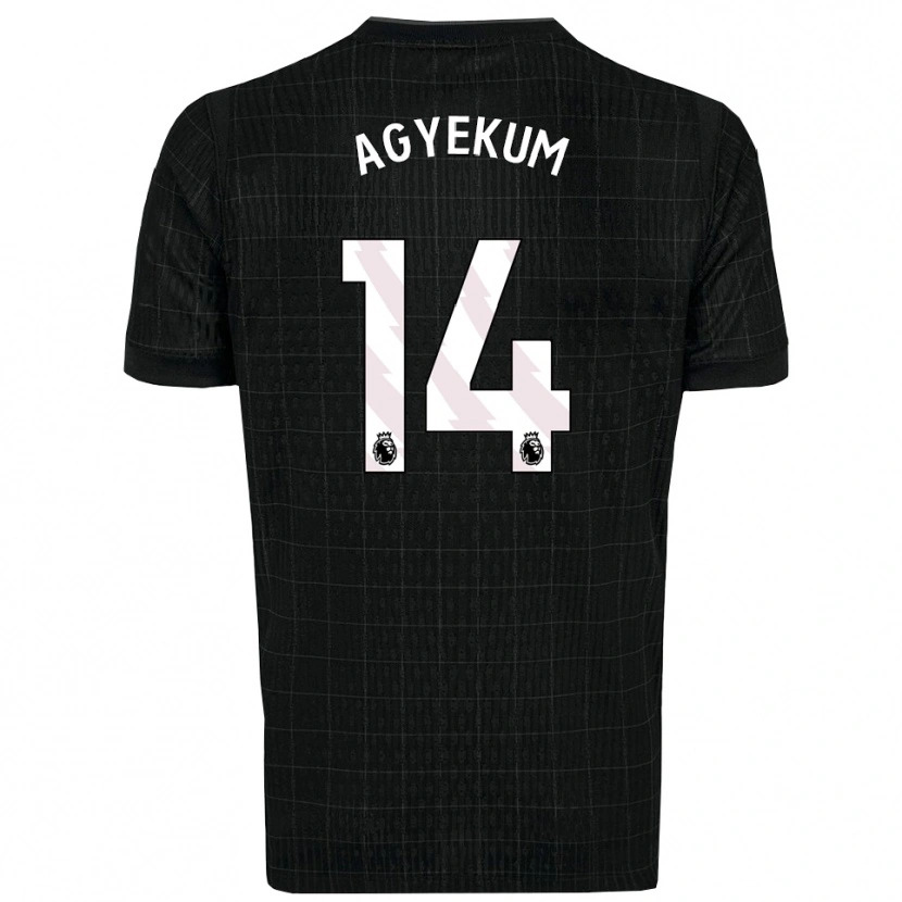 Danxen Herren Ezra Agyekum #14 Schwarz Grau Auswärtstrikot Trikot 2025/26 T-Shirt Schweiz